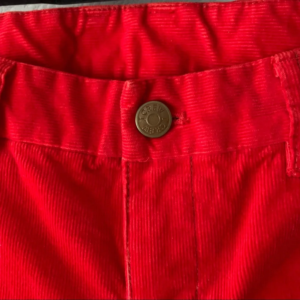 New J. Crew corduroy pants in red
